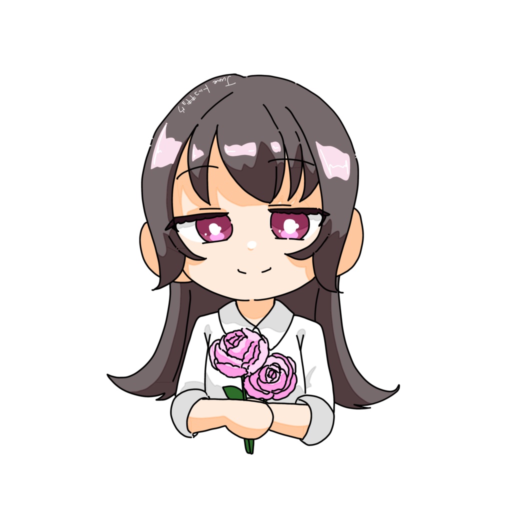 【1次創作】365日学生と花 ダイカットステッカー