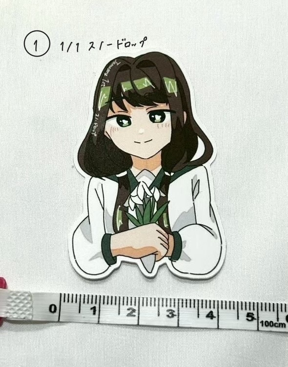 【1次創作】365日学生と花 ダイカットステッカー