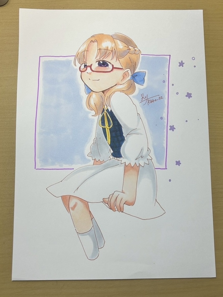 【マギアレコード】A4原画（額なし）『💐』