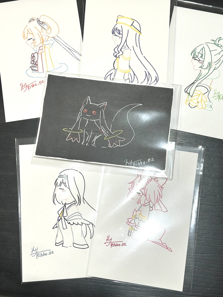 【まどマギ】ドローイングイラストβパターン　（全6種）