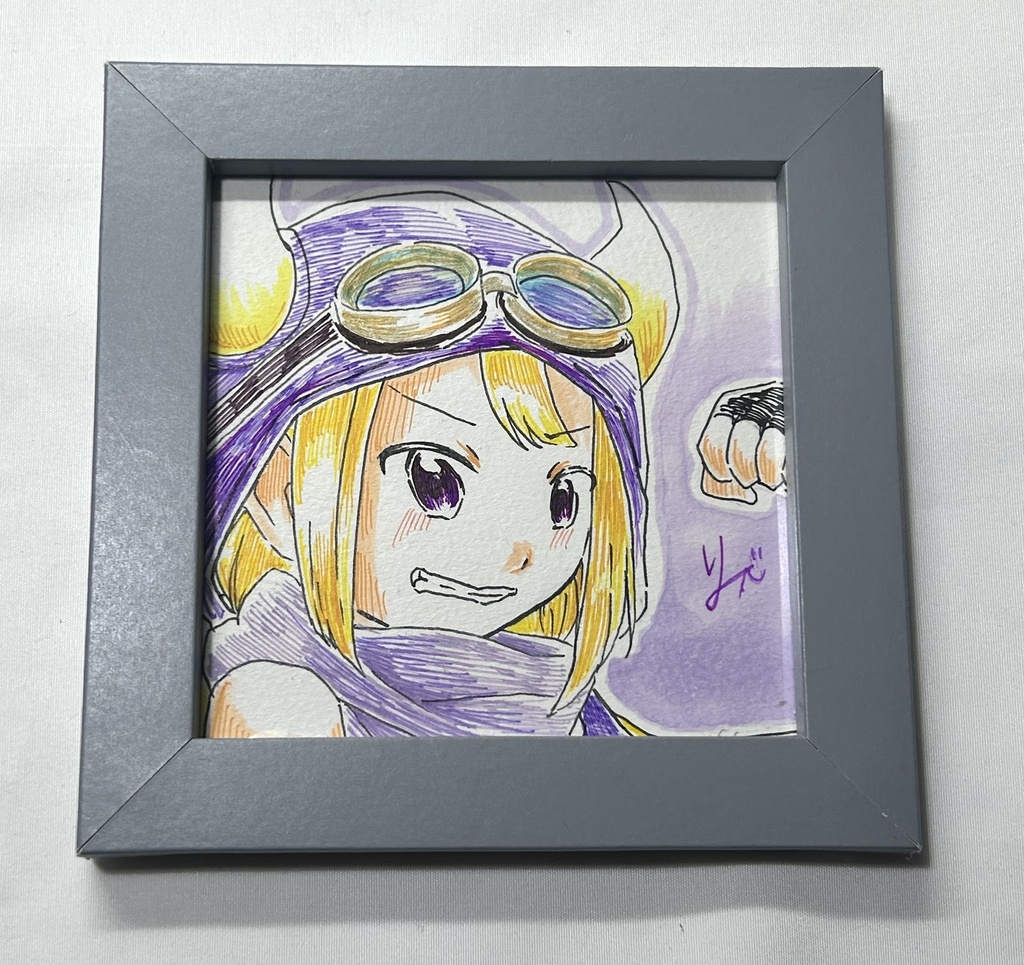 【マギレコ】ミニ額アナログイラスト原画　フェリシア