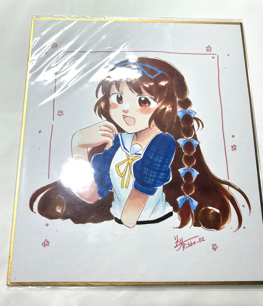 【マギレコ】中色紙原画イラスト　里見灯花（3周年衣装）