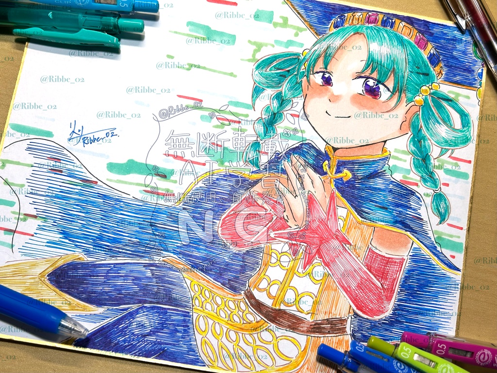 【マギレコ】中色紙原画イラスト 柊ねむ(うわさの姿)
