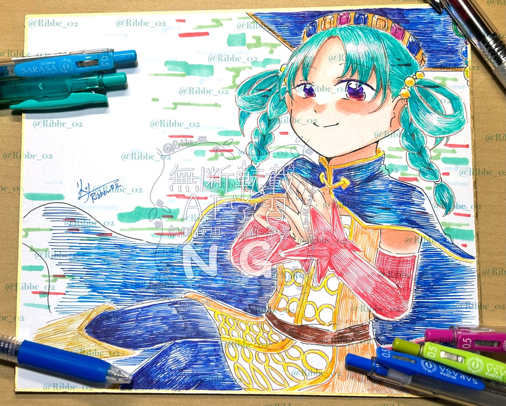 【マギレコ】中色紙原画イラスト 柊ねむ(うわさの姿)