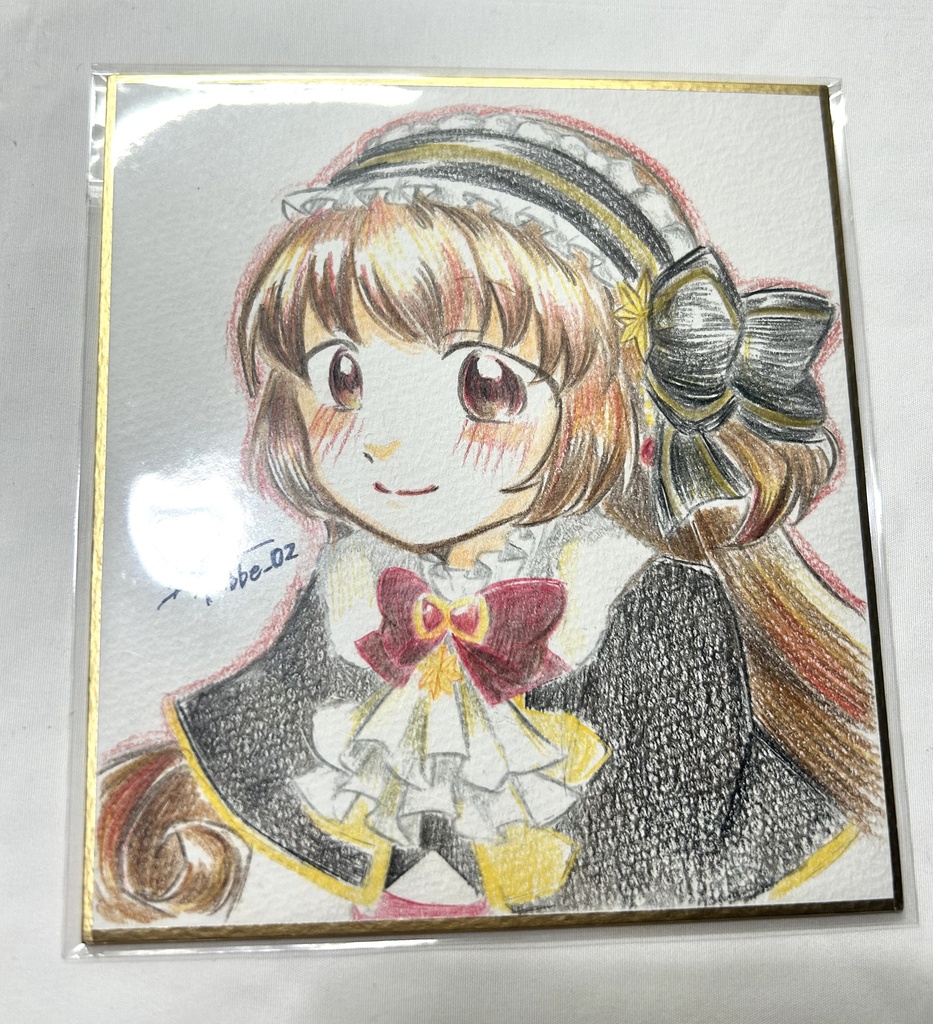 【マギレコ】小色紙原画イラスト クリスマス限定衣装 柊ねむ、里見灯花