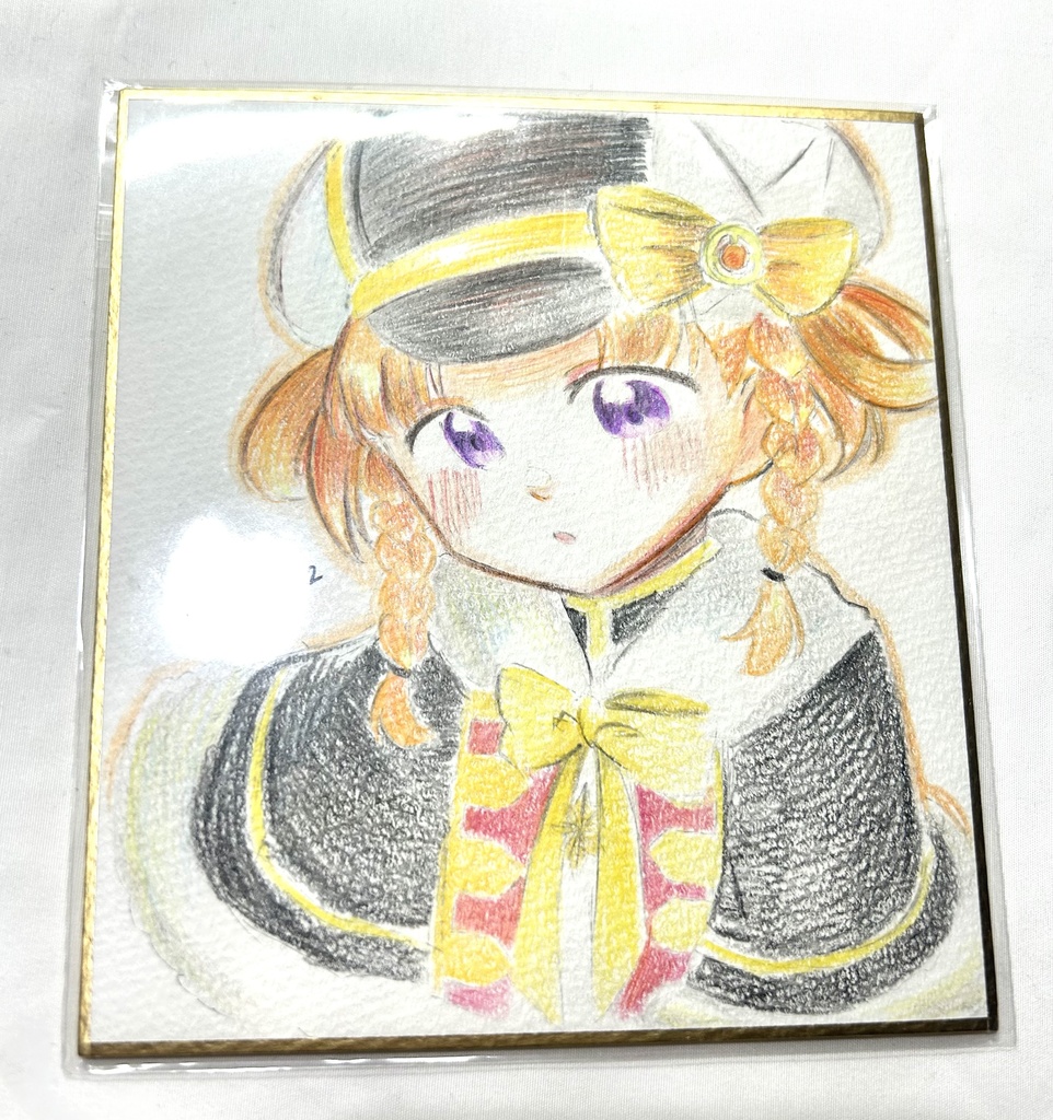 【マギレコ】小色紙原画イラスト クリスマス限定衣装 柊ねむ、里見灯花