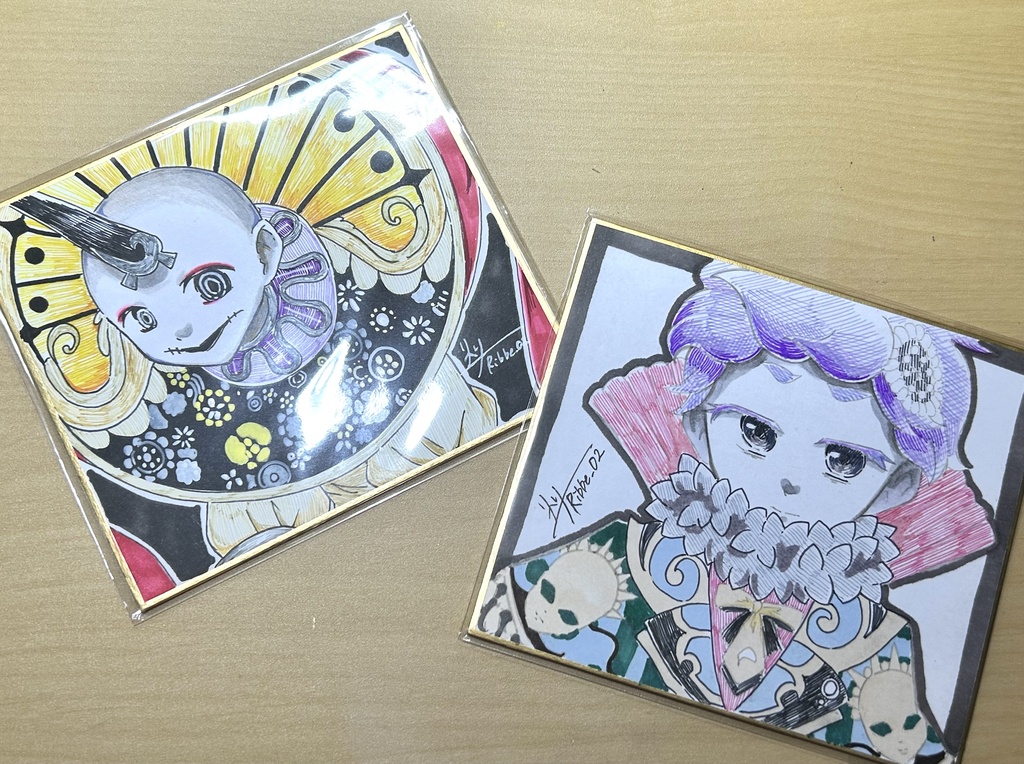 【マギレコ】小色紙原画イラスト　ユゥ、シィ