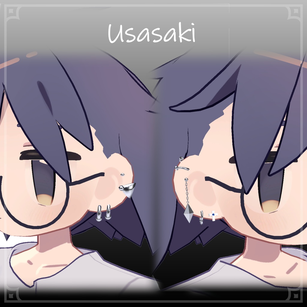 【4アバター対応】シンプルピアスセット