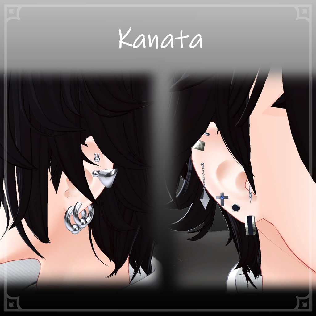 【4アバター対応】シンプルピアスセット