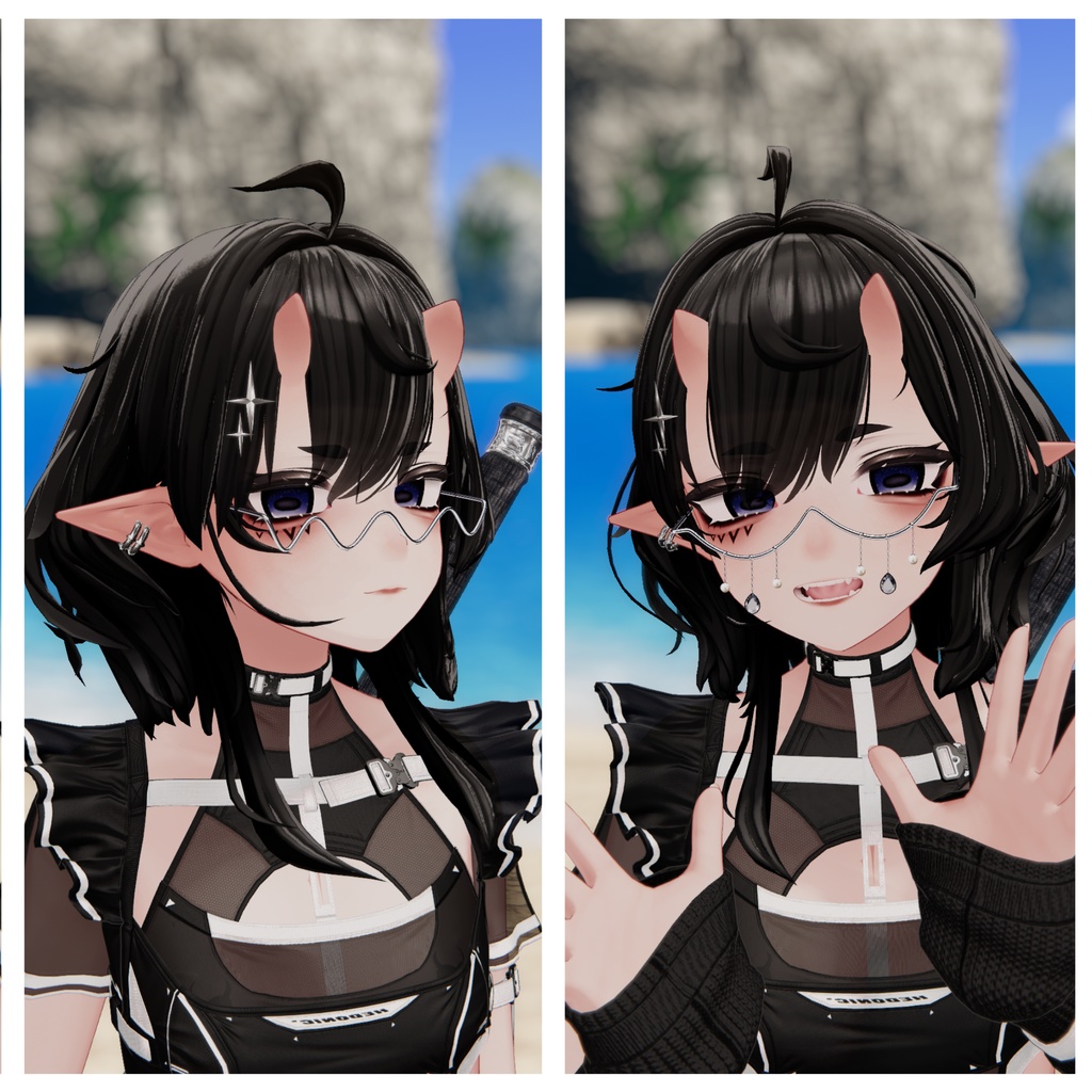 【VRC想定】ワイヤーグラスセット