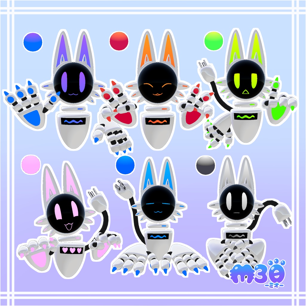 ★発売記念セール中!11月30日まで★オリジナル3Dモデル【Nyandroid-M30(ミオ)】