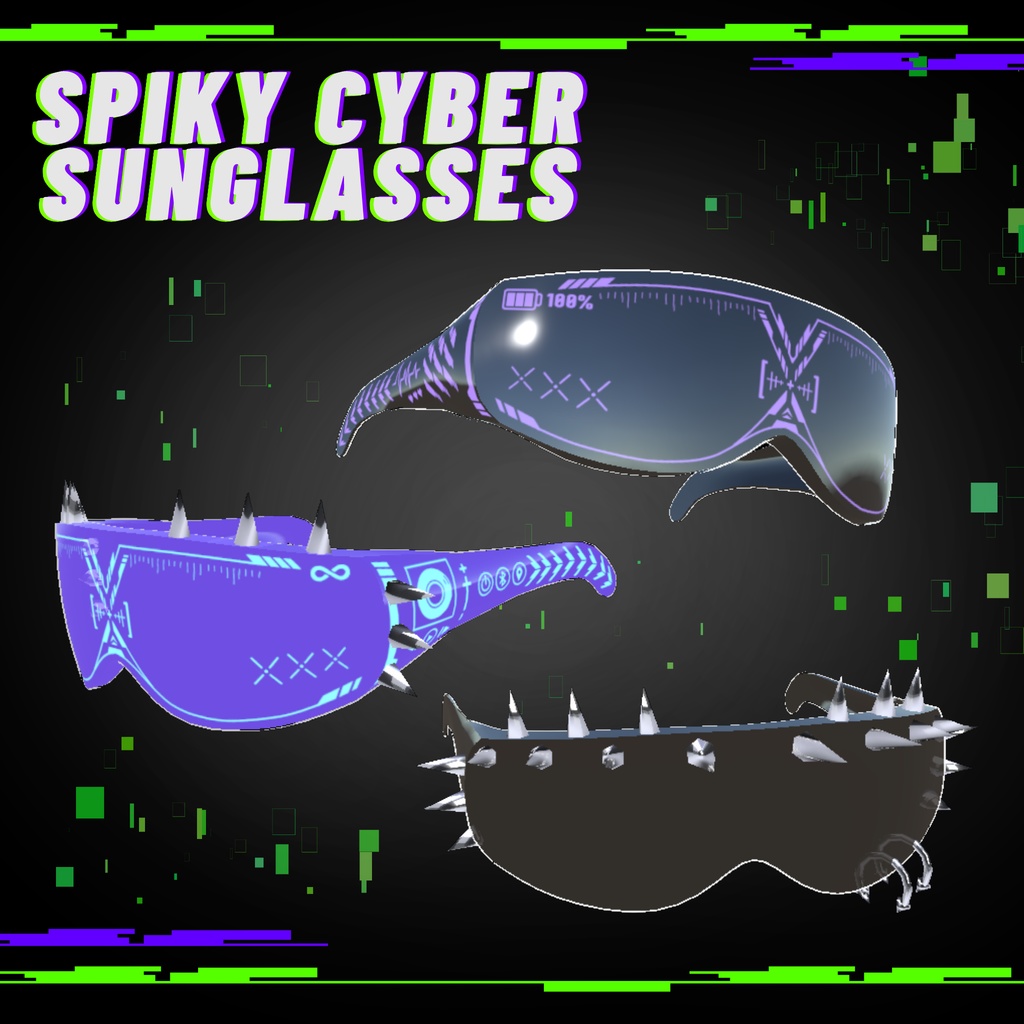 【MA対応】Spiky Cyber Sunglasses