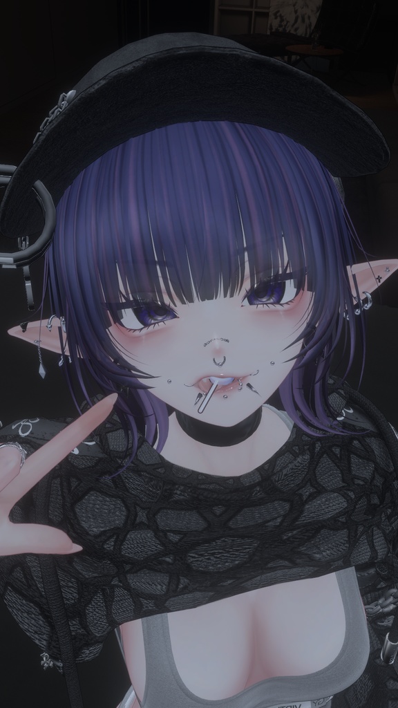 【VRC想定】Face piercing pack for Lumina