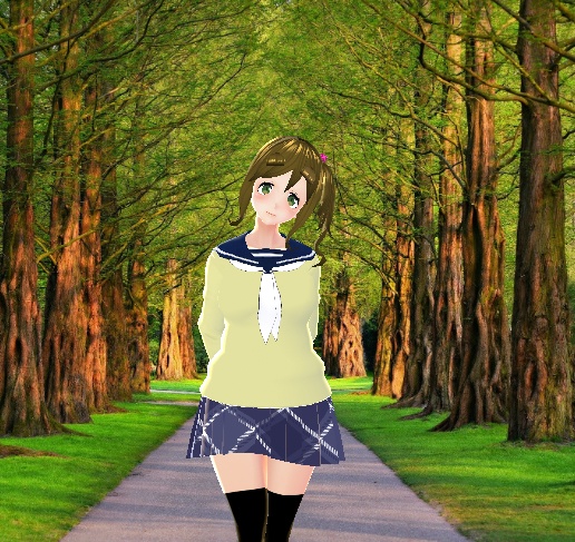 『ゆるキャン△』犬山あおい 風 制服 VRoid vrm