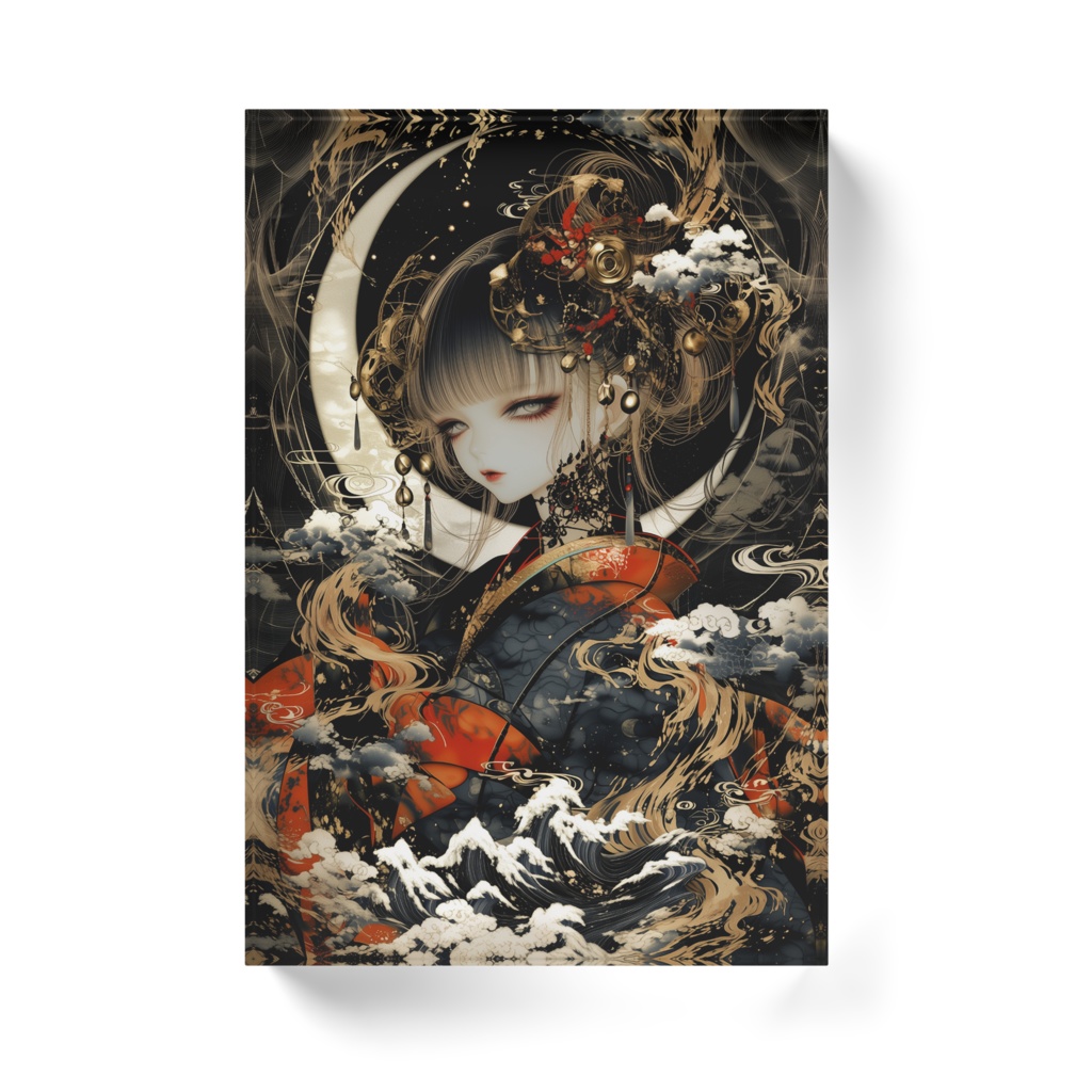 宵桜の和乙女 アクリルブロック其ノ壱