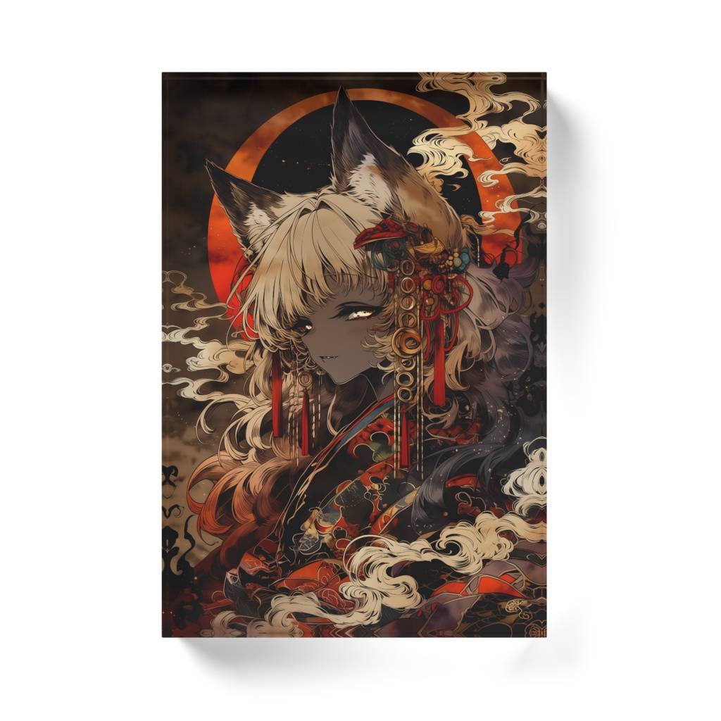 宵桜の和乙女 アクリルブロック其ノ弐