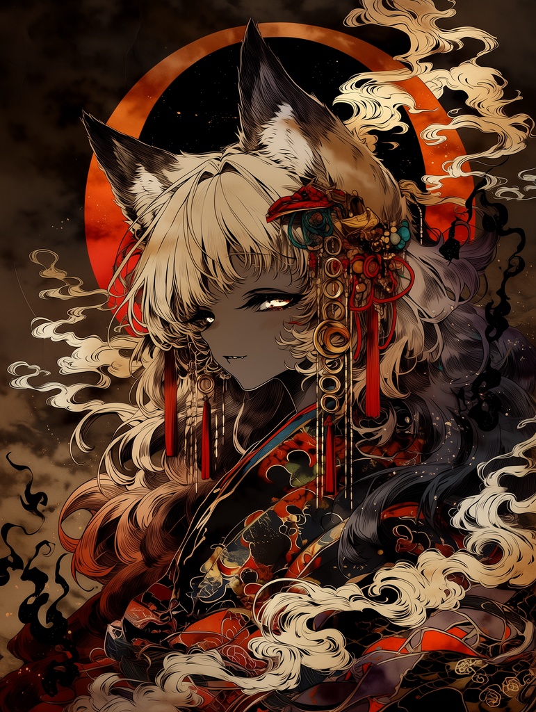 宵桜の和乙女 アクリルブロック其ノ弐