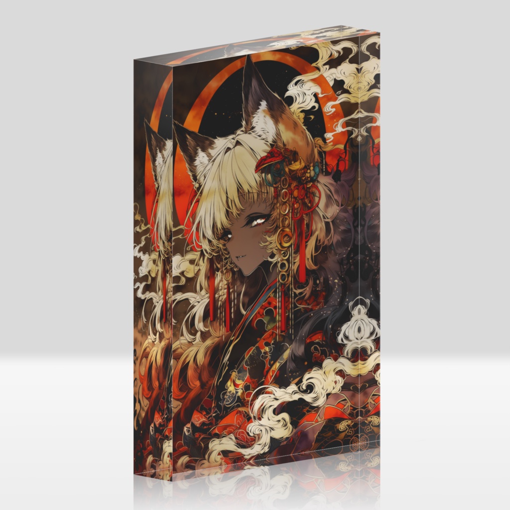 宵桜の和乙女 アクリルブロック其ノ弐