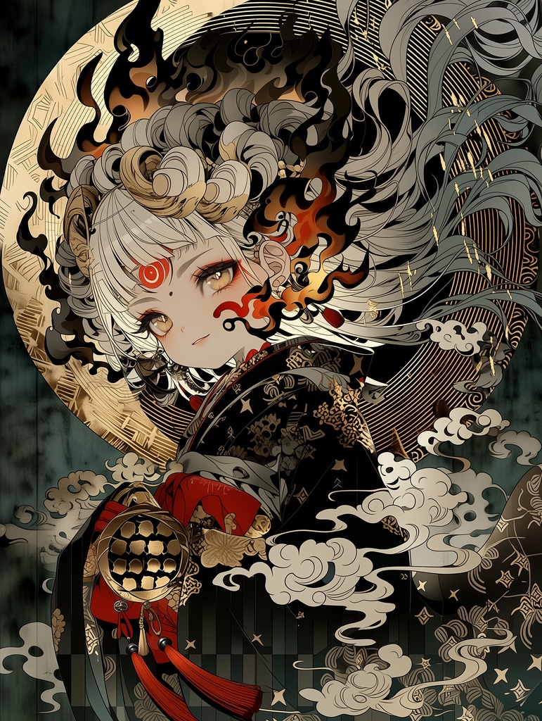 宵桜の和乙女 アクリルブロック其ノ参