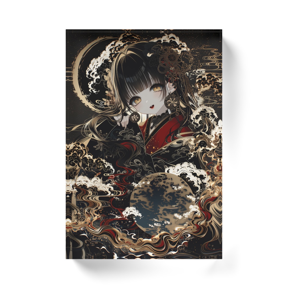 宵桜の和乙女 アクリルブロック其ノ肆