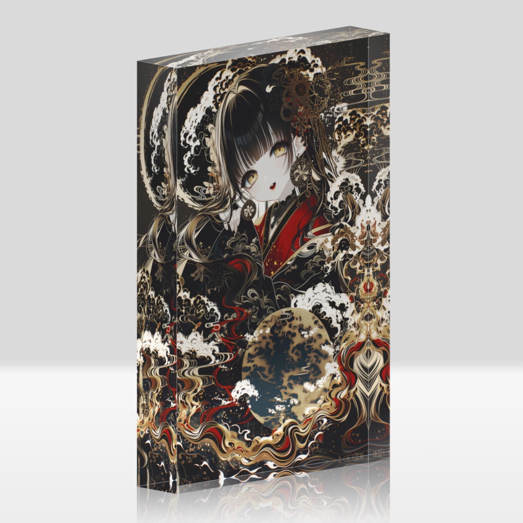 宵桜の和乙女 アクリルブロック其ノ肆