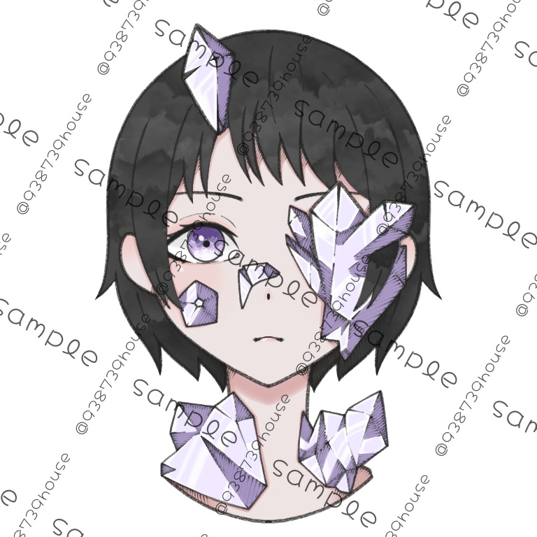 フリーアイコンセット 結晶病