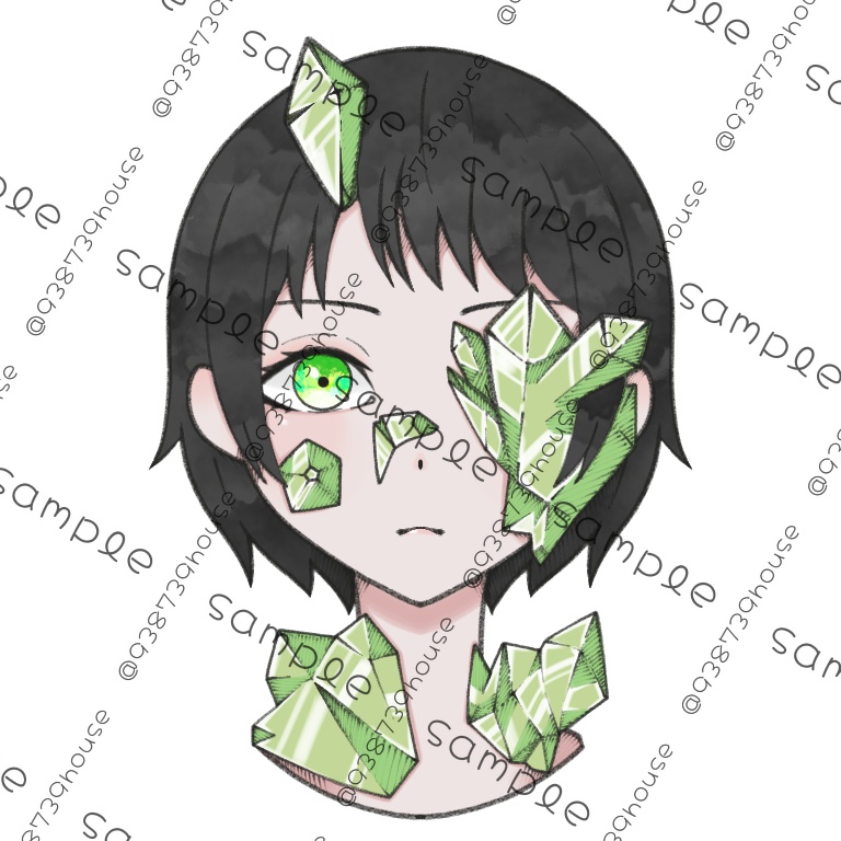 フリーアイコンセット 結晶病