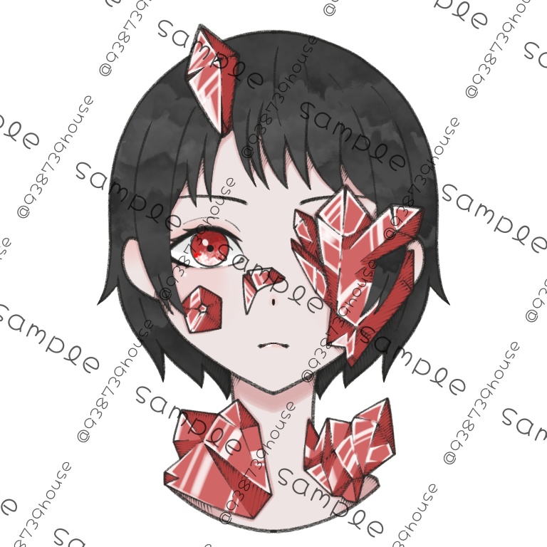 フリーアイコンセット 結晶病