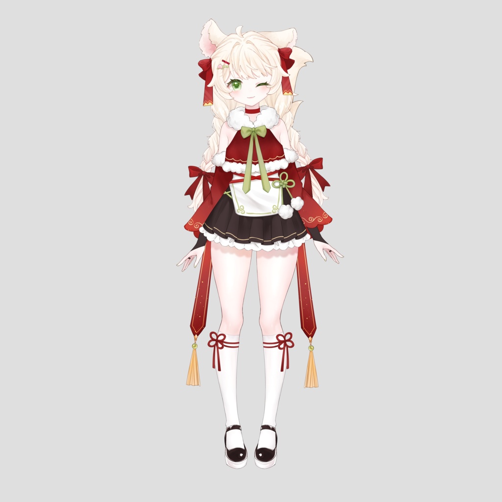 Live2D Model 汎用ボディ【リス匹娘】【正月衣装】