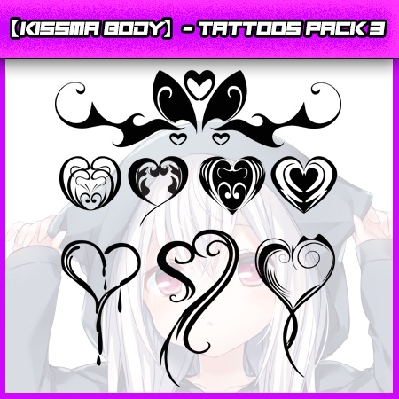 【Kissma Body】- Tattoos Pack 3 - 【VRC】<Kissma>