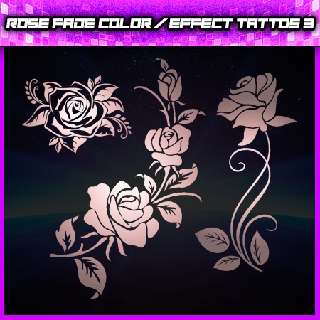 【Body Rose Fade Color / Effect Tattoos 】- 【VRC】<Kissma / Kikyo or Avatar>