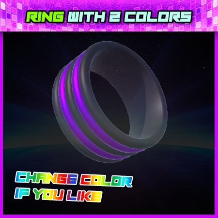 Ring or Bracelet with 2 Colors Area - Change Color - high quality