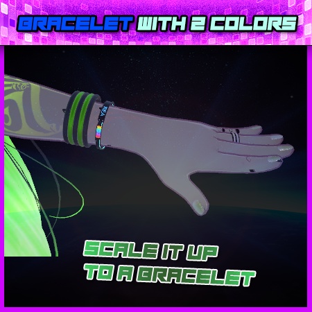 Ring or Bracelet with 2 Colors Area - Change Color - high quality