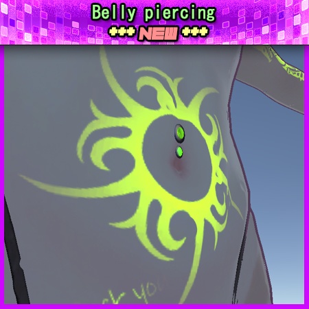 Belly piercing - with Glow Effect - Fully Customizable