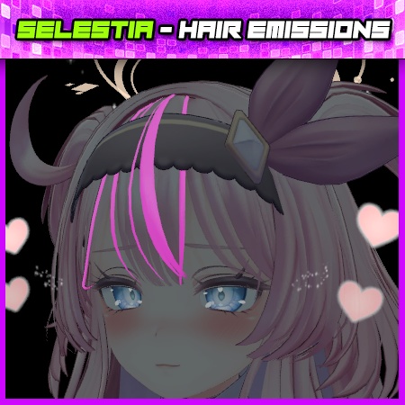 SELESTIA - Hair Emissions - 3 Maps - Glow in the dark