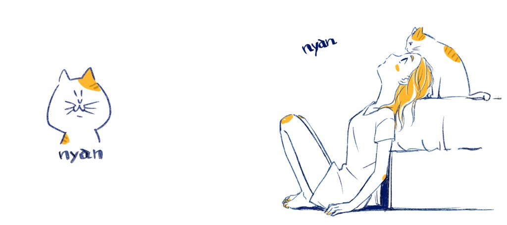 猫と女の子のマグカップ