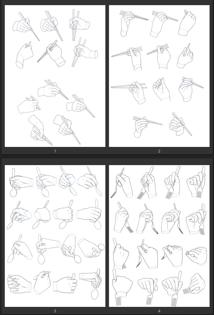 【トレス可】手のポーズ10種類【商用可】