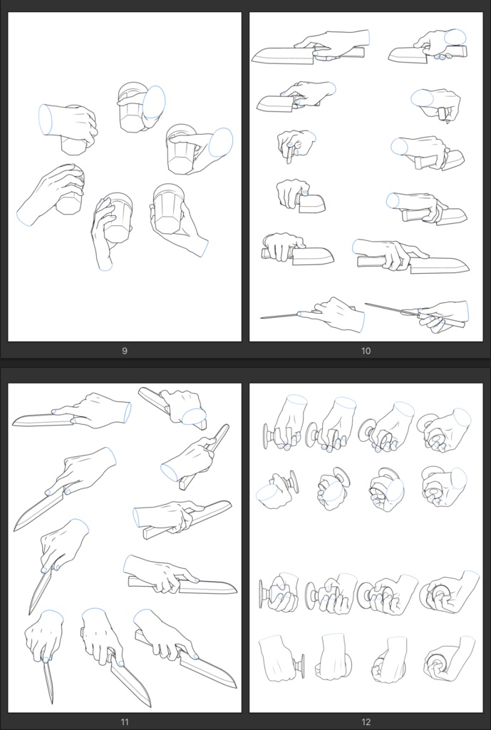 【トレス可】手のポーズ10種類【商用可】