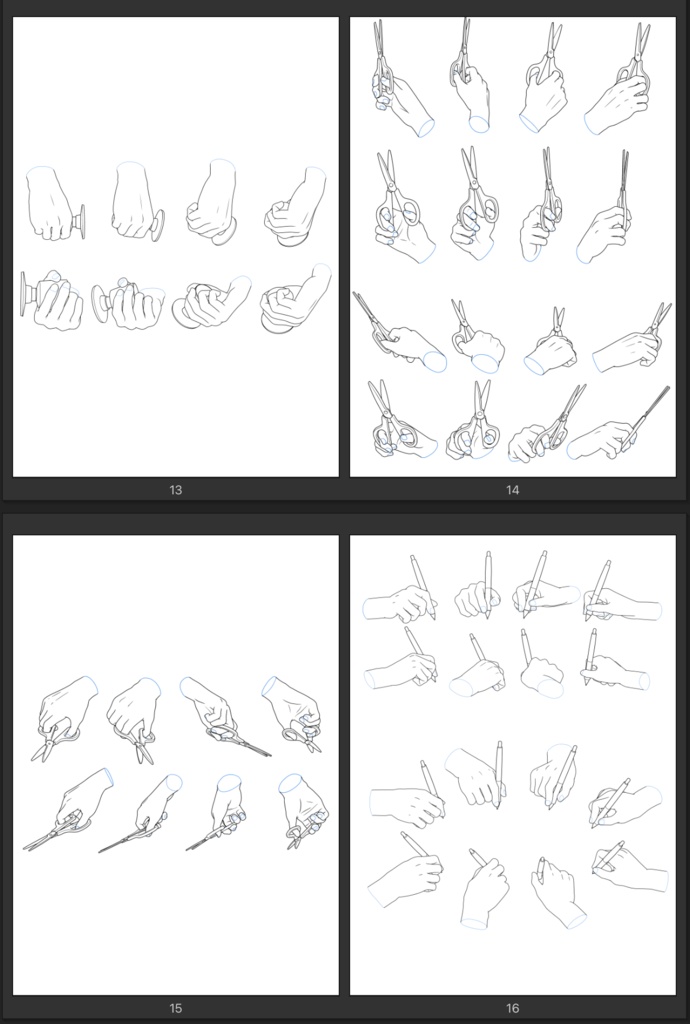 【トレス可】手のポーズ10種類【商用可】