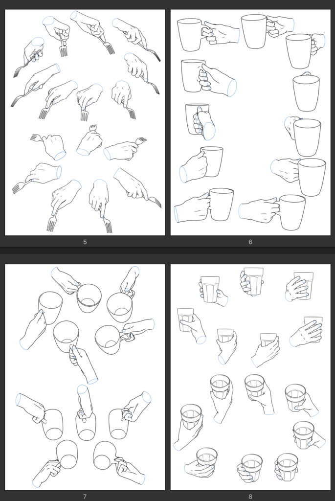 【トレス可】手のポーズ10種類【商用可】