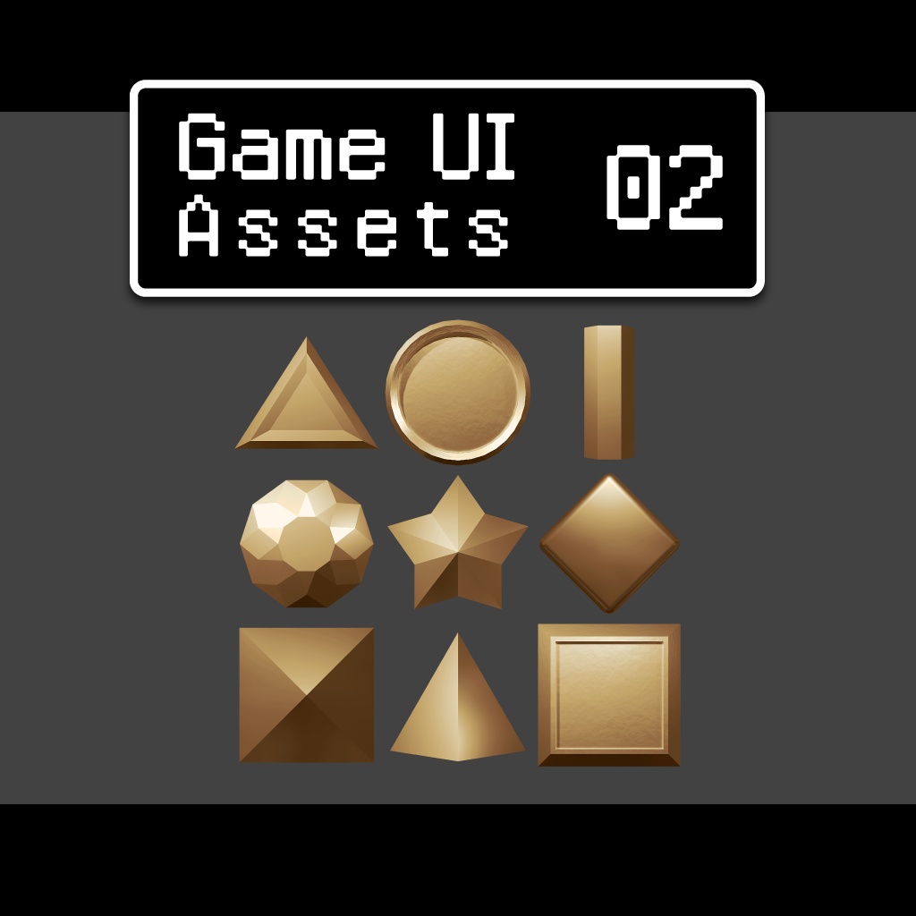 ゲーム制作向けUI素材集02 22ファイル　商用利用可
