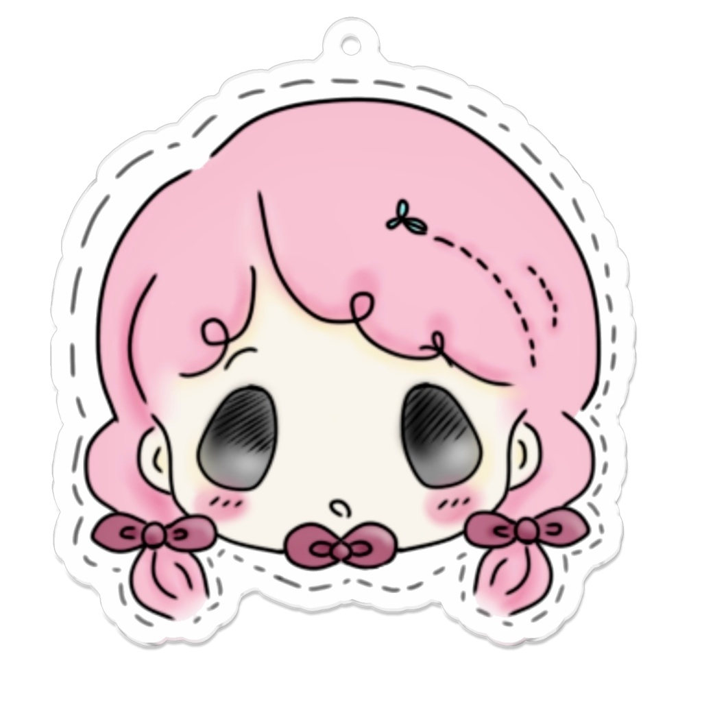 ピンクの女の子キーホルダー