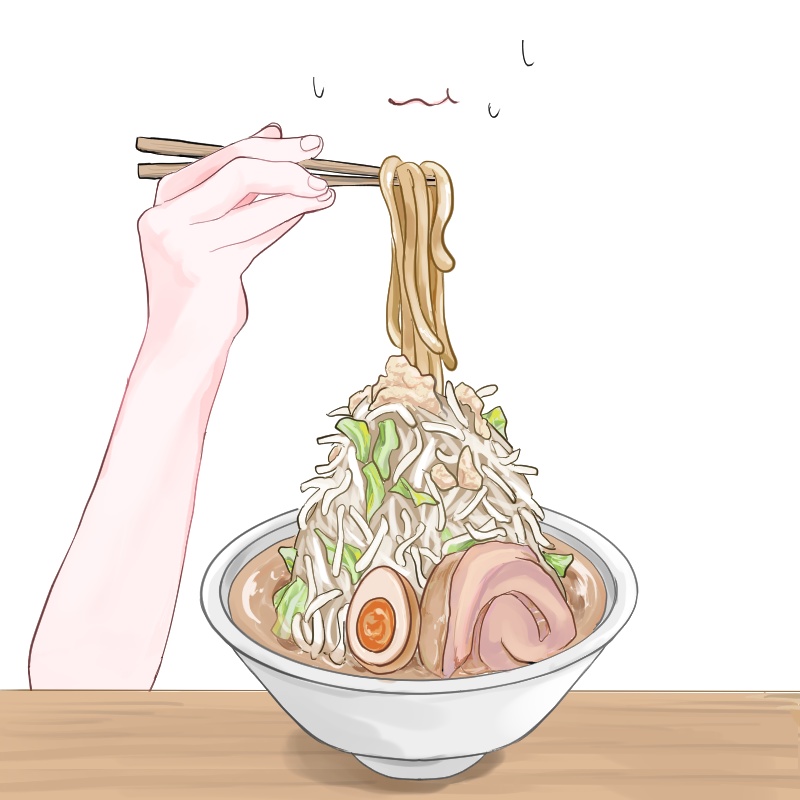 【VTuber】二郎系ラーメン 手素材