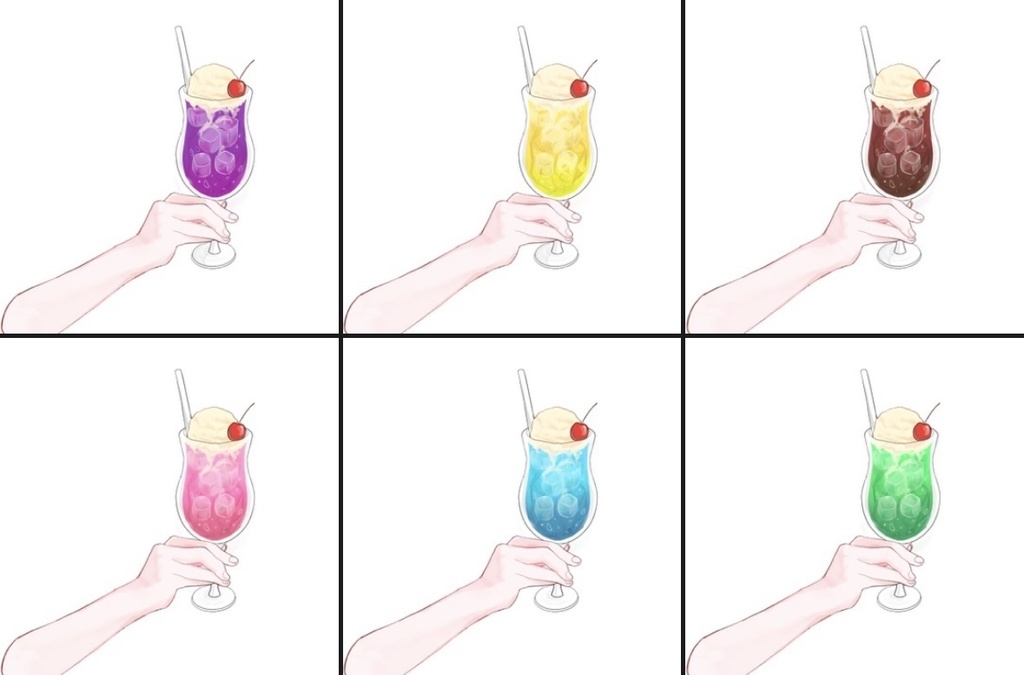 【VTuber】クリームソーダ 手素材