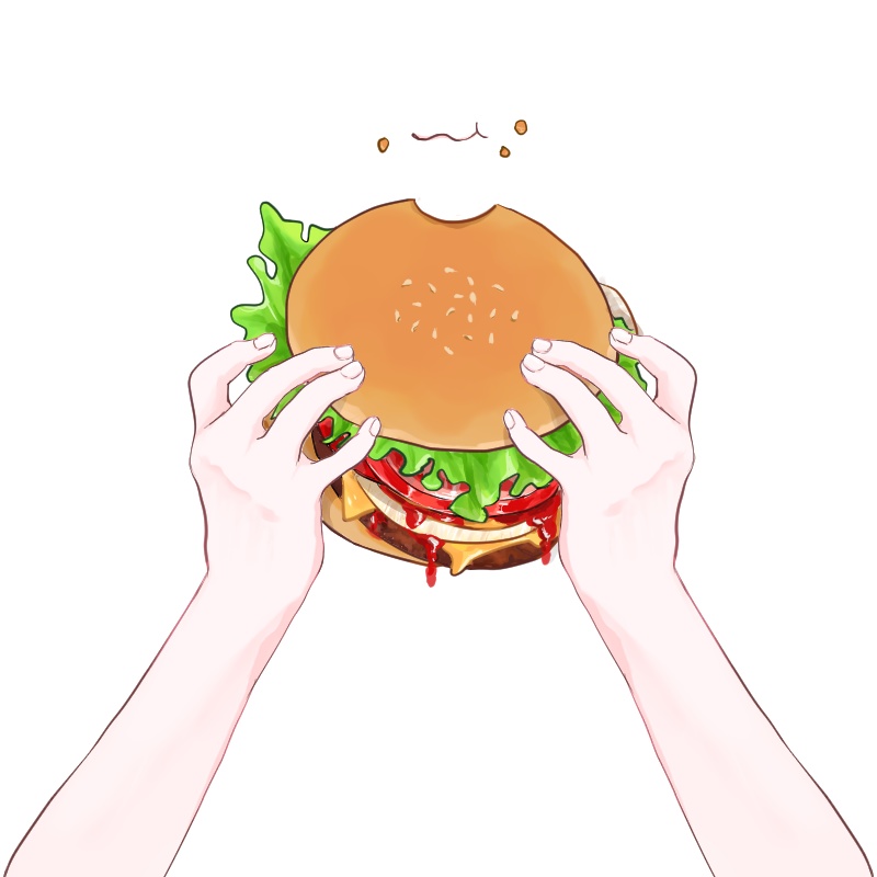 【VTuber】ハンバーガー 手素材