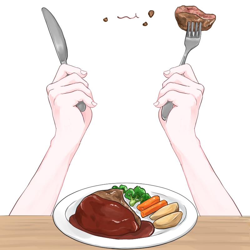 【VTuber】ハンバーグ 手素材
