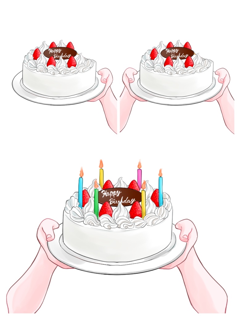 【VTuber】ホールケーキ 手素材