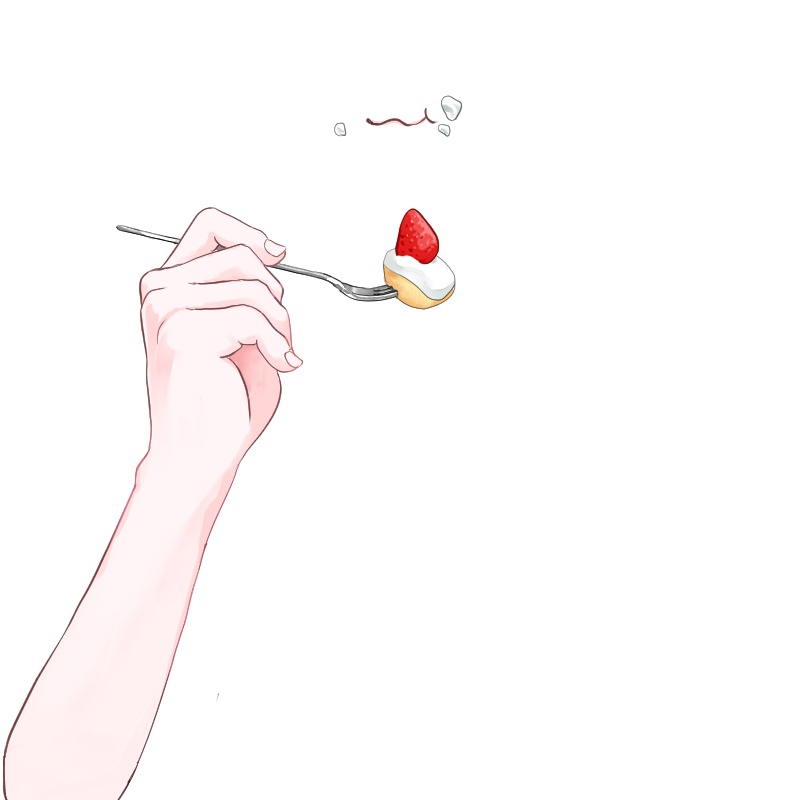 【VTuber】ひとくちショートケーキ 手素材