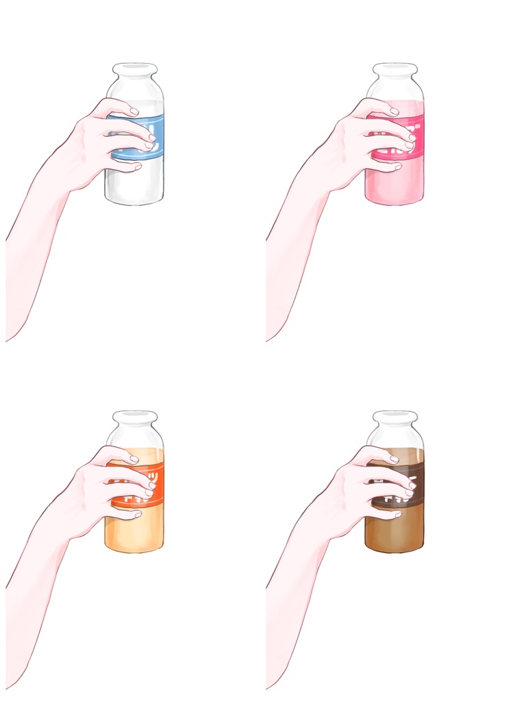 【VTuber】牛乳 手素材