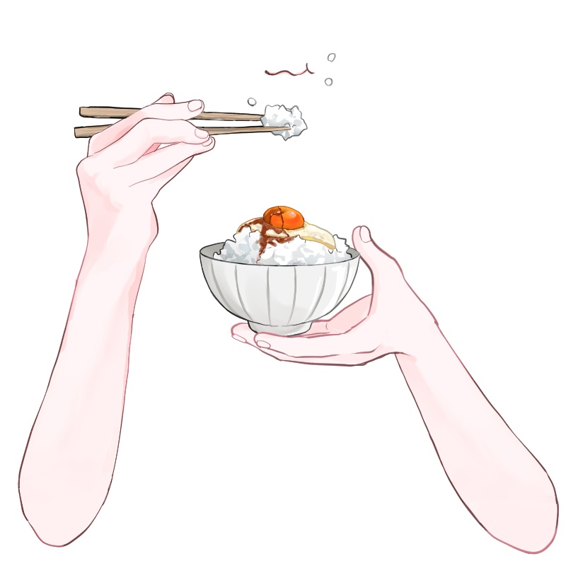 【VTuber】卵かけご飯 手素材
